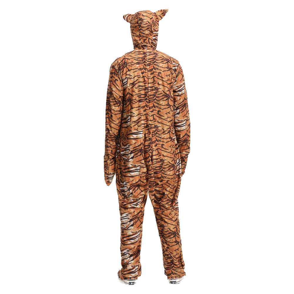unisex Erwachsene Tiger Jumpsuit Cosplay Kostüm Outfits Halloween Karneval Anzug
