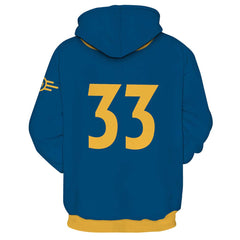 unisex Fallout Cosplay 33 Hoodie 3D Druck Sweatshirt mit Kapuze Streetwear Pullover Game