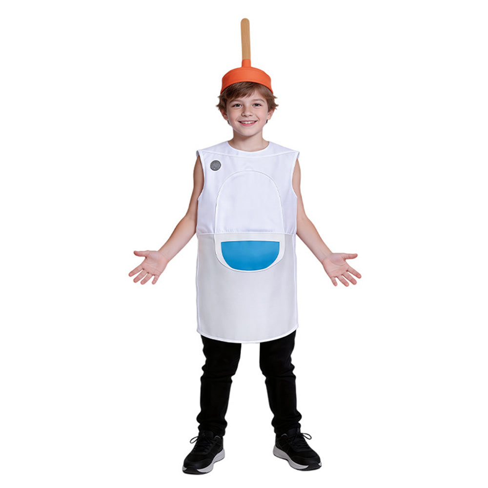 Unisex Toilettenförmiger Saugheber – Cosplay-Kostüm für Halloween, Karneval und Partys