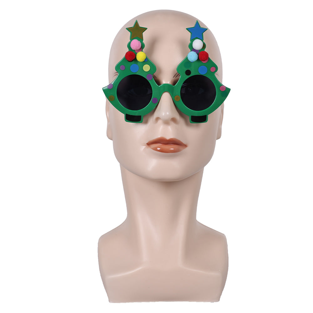 Weihnachtsbaum Brille Kunst der Clown Halloween Karneval Kostüm Zubehör cos