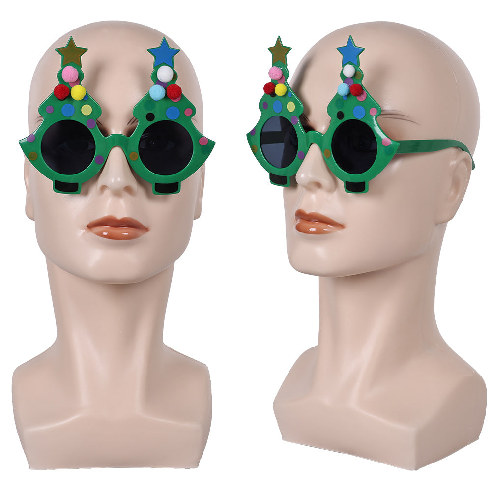 Weihnachtsbaum Brille Kunst der Clown Halloween Karneval Kostüm Zubehör cos