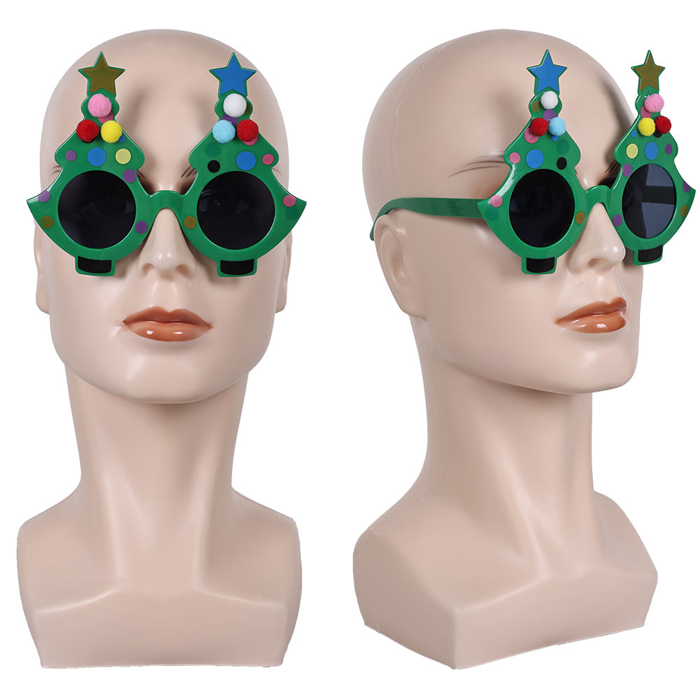 Weihnachtsbaum Brille Kunst der Clown Halloween Karneval Kostüm Zubehör cos