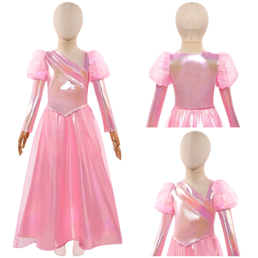Wicked Kinder Mädchen Glinda Kleid Cosplay Kostüm Halloween Karneval Party Anzug