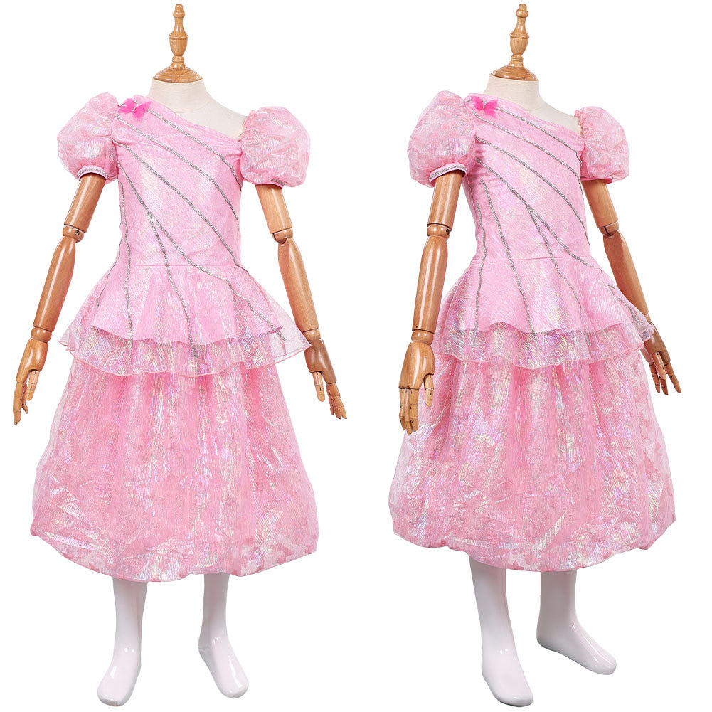 Wicked Kinder Mädchen rosa Glinda Kleid Cosplay Kostüm Halloween Karneval Anzug Party Kleid
