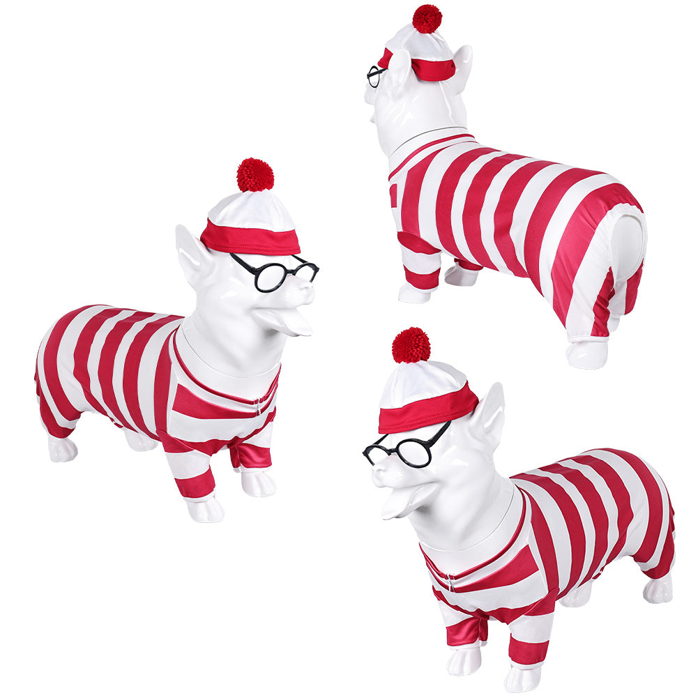 Wo ist Walter Hundekleidung Willy der Hund Cosplay Kostüm Outfits Halloween Karneval Anzug