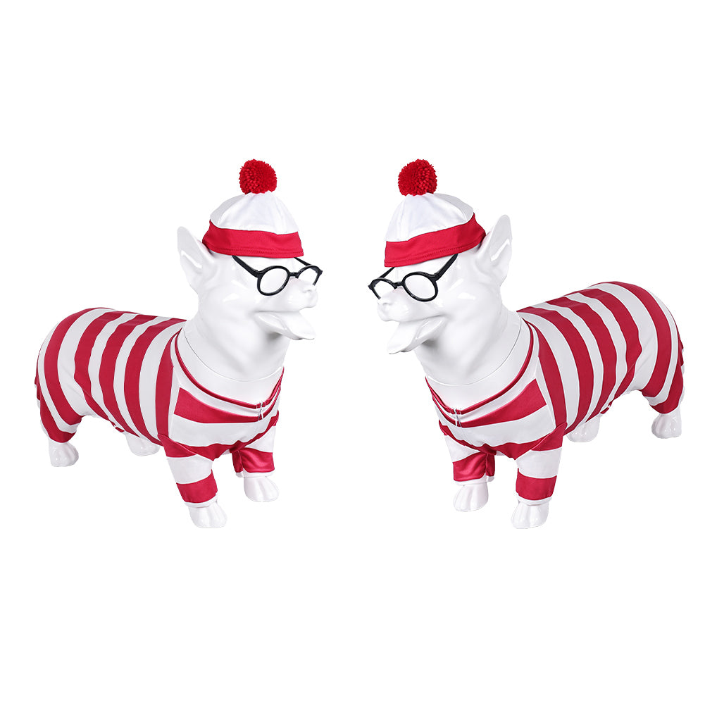 Wo ist Walter Hundekleidung Willy der Hund Cosplay Kostüm Outfits Halloween Karneval Anzug