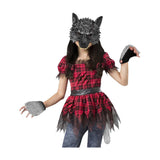 Wolf Set Maske Handschuhe Schwanz Cosplay Kostüm Outfits Halloween Karneval Anzug