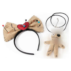 WOODOO Puppe Halskette Haarreifen Dekoration Requisiten Haar Zubehör