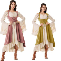 Damen Renaissance Kostüme Mittelalterliche Piratenkleider Cosplay Kostüm Halloween Karneval Party Anzug