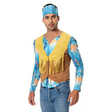 Erwachsene 70er Hippie Cosplay Kostüm Retro Disco Outfits Halloween Karneval Set