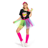 7Stück/Set 80S Damen Retro Party Cosplay Kostüm Outfits Halloween Karneval Anzug