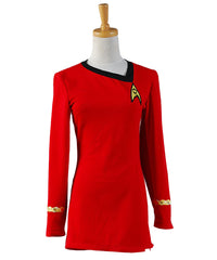 Star Trek TNG Kleid Uniform Cosplay Kostüm Karneval Fasching Party Rot & Blau & Gelb Erwachsene