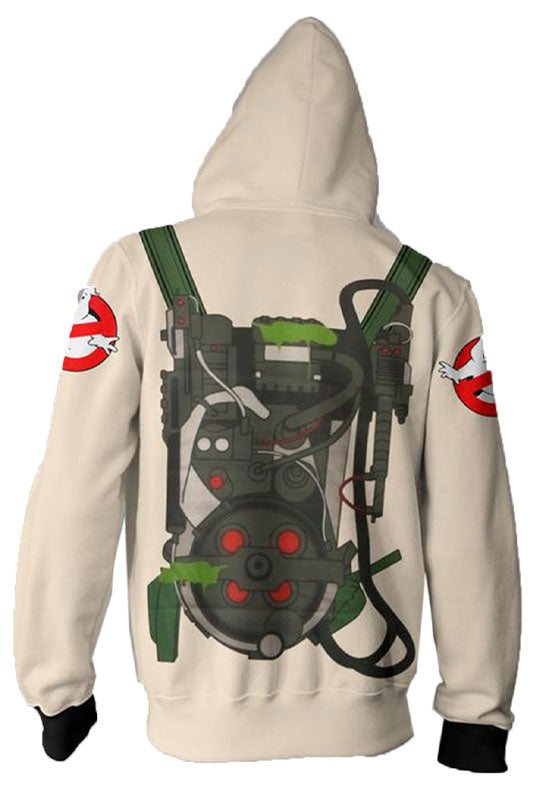 Erwachsene Unisex Ghostbusters Kostüm Cosplay Hoodie Pullover Reißverschluss Jacke Sweatshirt