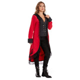 Halloween Damen victorianische Smoking-Jacke Frack Steampunk Jacke