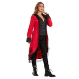 Halloween Damen victorianische Smoking-Jacke Frack Steampunk Jacke