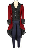 Halloween Damen victorianische Smoking-Jacke Frack Steampunk Jacke