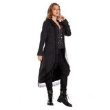 Halloween Damen victorianische Smoking-Jacke Frack Steampunk Jacke