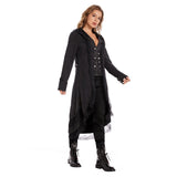 Halloween Damen victorianische Smoking-Jacke Frack Steampunk Jacke