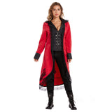 Halloween Damen victorianische Smoking-Jacke Frack Steampunk Jacke