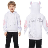 Drachenzähmen leicht gemacht 3 Die geheime Welt Toothless Hoodie Pullover mit Kaputze Pulli für Kinder Weiß