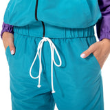 Damen Jogginganzug 80er Jahre Disco Kostüme Erwachsene Karneval Party Halloween Kostüm