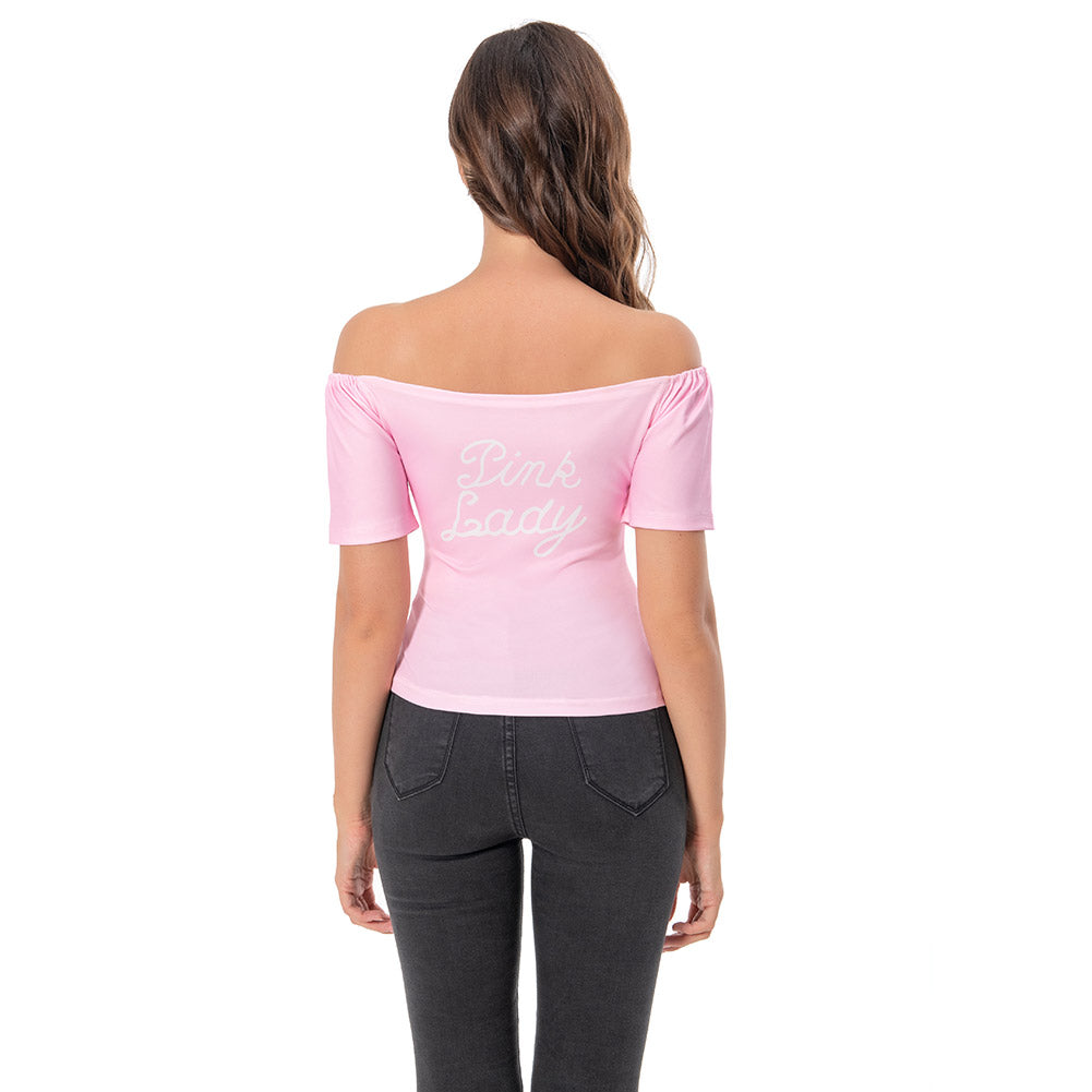 70er Damen Pink Lady T-Shirt Jahrgang Erwachsene Damen TShirts