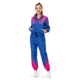 Damen Jogginganzug 80er Jahre Disco Kostüme Erwachsene Karneval Party Halloween Kostüm