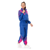 Damen Jogginganzug 80er Jahre Disco Kostüme Erwachsene Karneval Party Halloween Kostüm