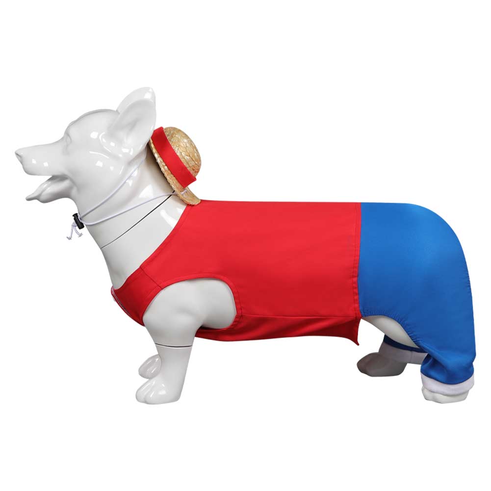 Luffy one piece Haustier Hund Cosplay Kostüm Outfits Halloween Karneval Party Anzug