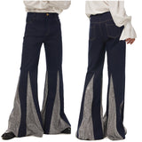 Herren 1970er Disco Retro Vintage Schlaghose Halloween Karneval Hosen