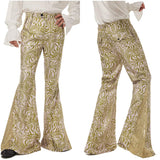 Herren 1970er Disco Retro Vintage Schlaghose Halloween Karneval Hosen