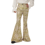 Herren 1970er Disco Retro Vintage Schlaghose Halloween Karneval Hosen