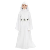 Kinder Mädchen  Prinzessin Leia Cosplay Kostüm