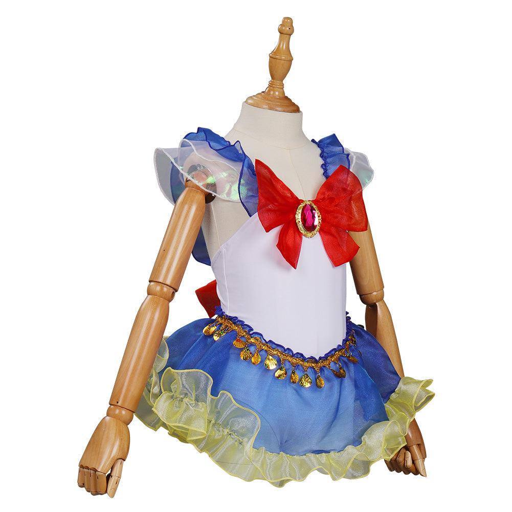 Sailor Moon Tsukino Usagi Bademode Cosplay Kostüm Kinder Mädchen Jumpsuit Badeanzug Outfits Halloween Karneval Anzug