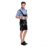 Bayerische Trachtenhose Herren Trachten Hose mit Trägern Oktoberfest Erwachsene Herren Karneval Kostüm - Karnevalkostüme