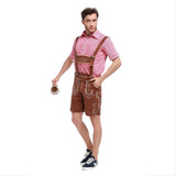 Bayerische Trachtenhose Herren Trachten Hose mit Trägern Oktoberfest Erwachsene Herren Karneval Kostüm - Karnevalkostüme