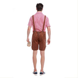 Bayerische Trachtenhose Herren Trachten Hose mit Trägern Oktoberfest Erwachsene Herren Karneval Kostüm - Karnevalkostüme