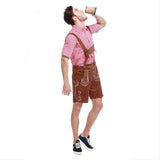 Bayerische Trachtenhose Herren Trachten Hose mit Trägern Oktoberfest Erwachsene Herren Karneval Kostüm - Karnevalkostüme
