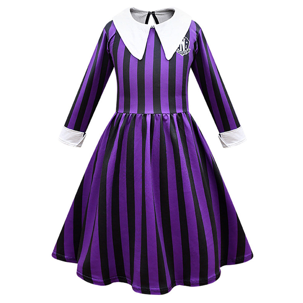 Mädchen Wednesday Addams Enid Sinclair Kleid langarm Kleid