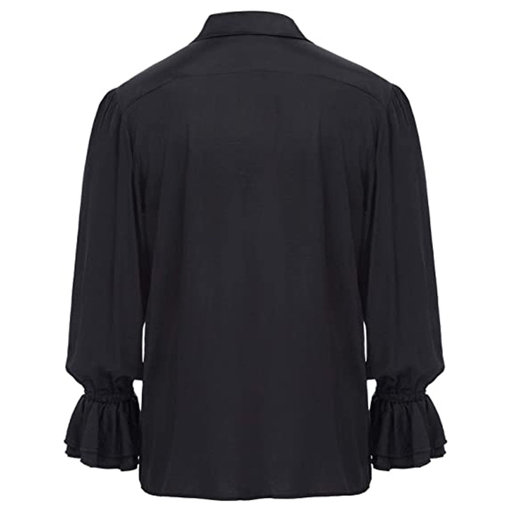 Herren Hemd mittelalterliche langarm Kostüm Steampunk gotische Hemd Pullover Top für Erwachsene