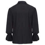 Herren Hemd mittelalterliche langarm Kostüm Steampunk gotische Hemd Pullover Top für Erwachsene