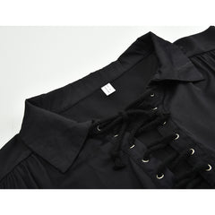 Herren Hemd mittelalterliche langarm Kostüm Steampunk gotische Hemd Pullover Top für Erwachsene