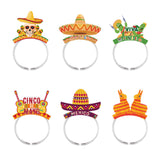 6 Stück/Set mexikanisches Stirnband Karneval Party lustige Hüte Zubehör Geburtstag Party Dekoration Kopfschmuck  Kinder