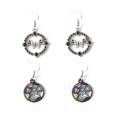 2Stk Wednesday Addams Cosplay Ohrringe Set Metall Ohrringe Schmuck Geschenke