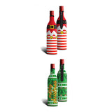 5 Stücke Weihnachten Weinflasche Abdeckung Rotwein Taschen Dekoration Tischdekoration