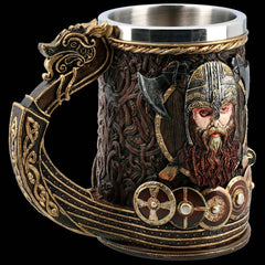 Mittelalterliche Wikinger Bierbecher Edelstahl Bier Tee Kaffee Milch Wasser Tasse Küche Bar Trinkgeschirr für Küche Bar