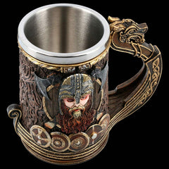 Mittelalterliche Wikinger Bierbecher Edelstahl Bier Tee Kaffee Milch Wasser Tasse Küche Bar Trinkgeschirr für Küche Bar