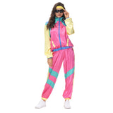 80er Retro Disco Kostüme Halloween Damen Halloween Karneval Trainingsanzug