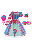 Kinder Mädchen Zuckerwerk Cosplay Kostüm Outfits Fantasia Halloween Karneval Party
