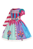 Kinder Mädchen Zuckerwerk Cosplay Kostüm Outfits Fantasia Halloween Karneval Party
